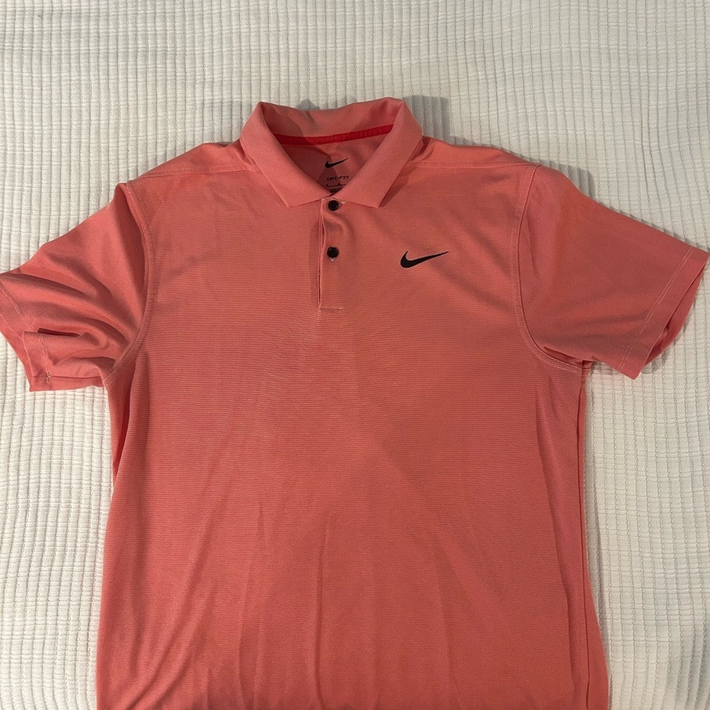 Nike Pink Polo Shirt Sporty Casual